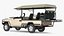 Safari Open Sided 4x4 Vehicle Beige 3D model