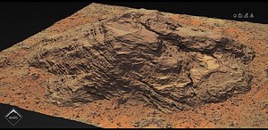 Mars mountains Pack - 8 Gameready Meshes 3D model