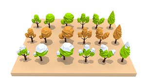 3D trees set model