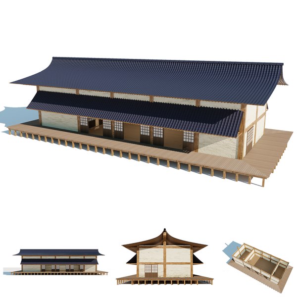 3D model japanese dojo