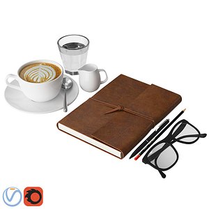 3D model decorative coffee notebook