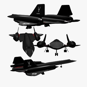 3D sr71 blackbird model