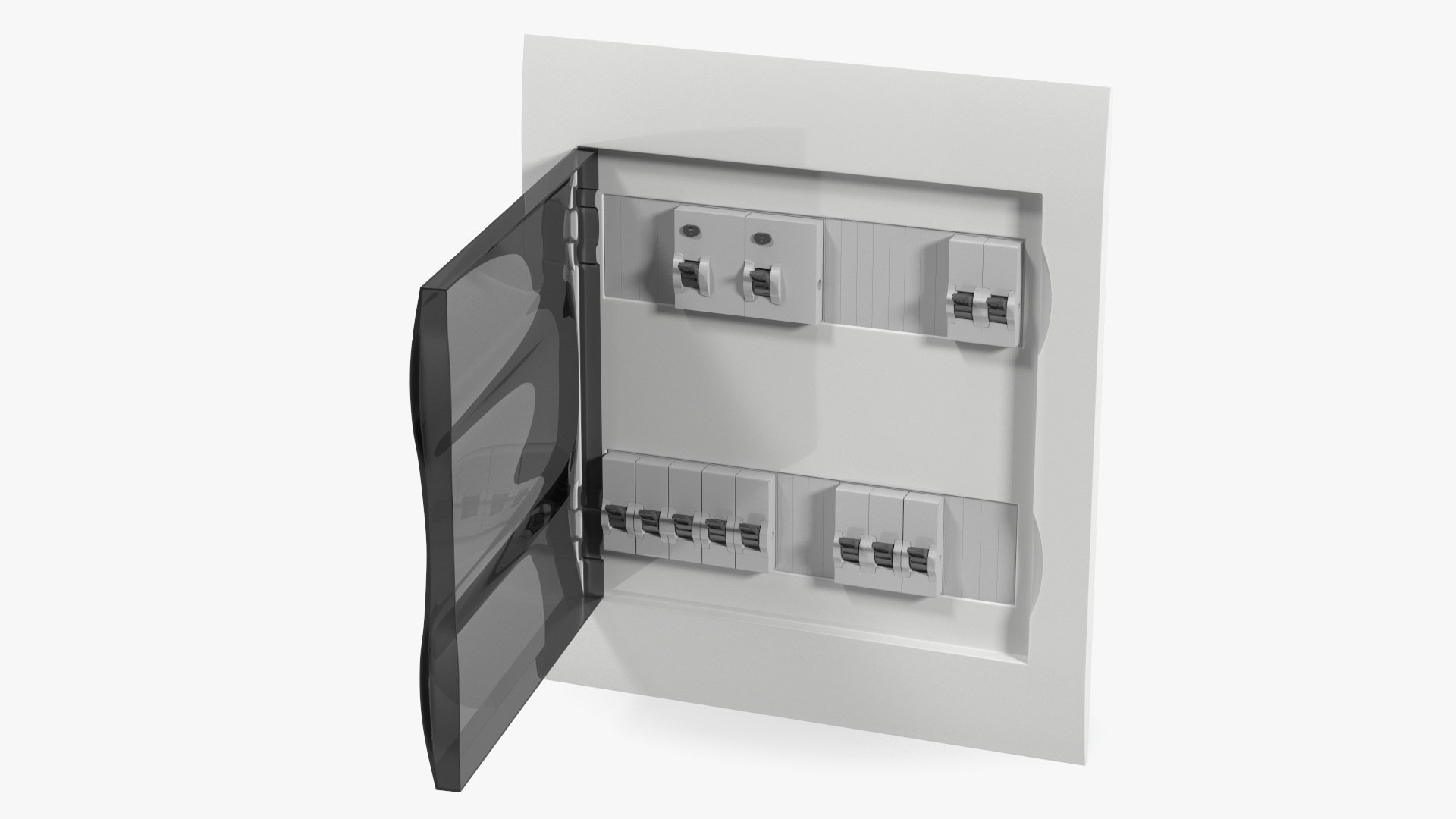 Electrical Enclosure with Circuit Breakers 3D model preview
