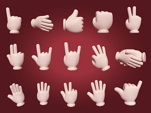 Cartoon Hand Emoji Signs - Icons Pack