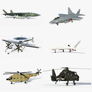 low poly chinese air force collection