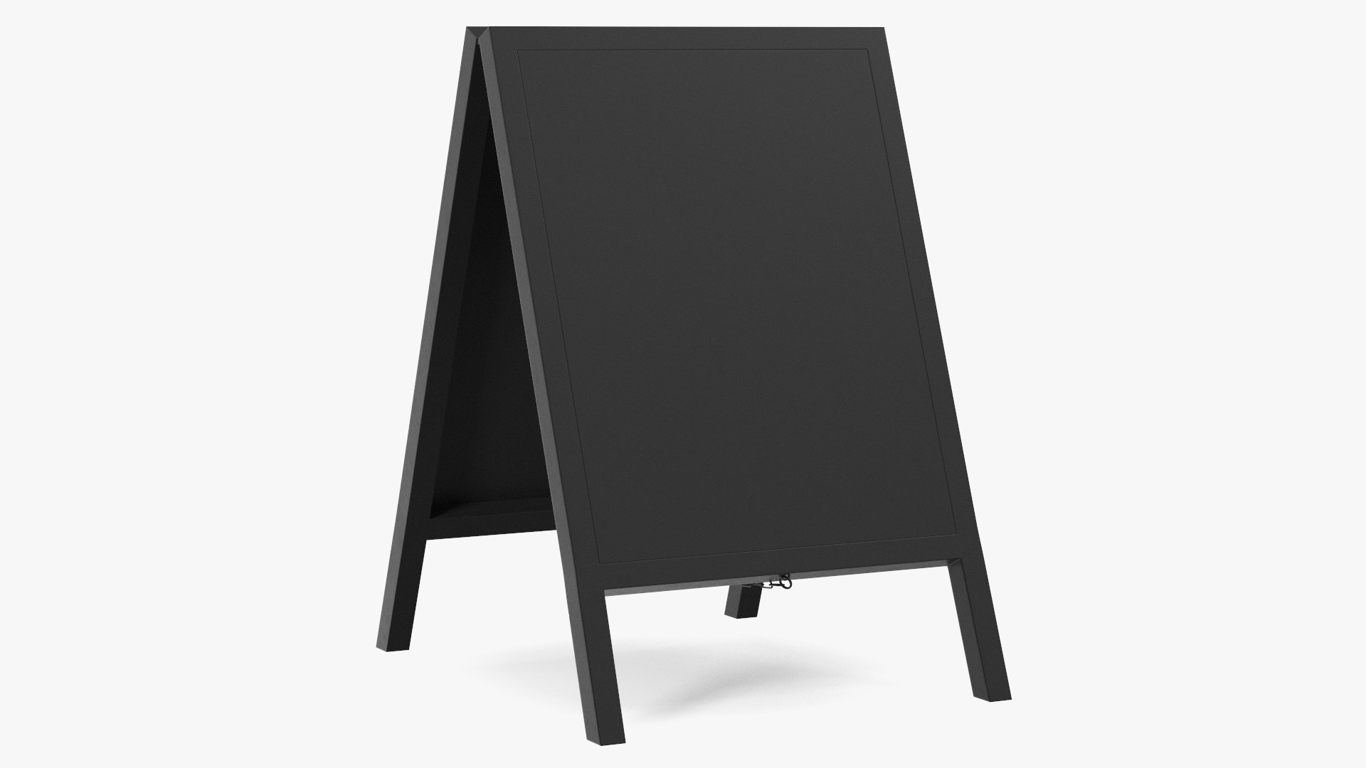 Rustic Chalkboard Sign Black Clear 3D model preview