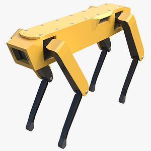 3D Robot Dog Low Poly Rigged