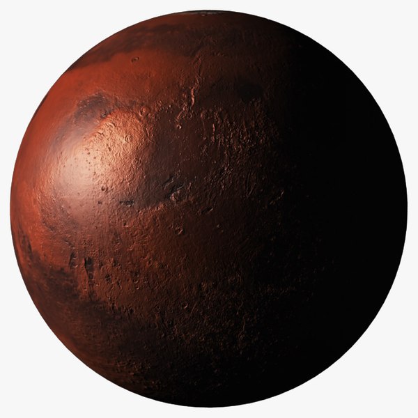 3D realistic mars planet