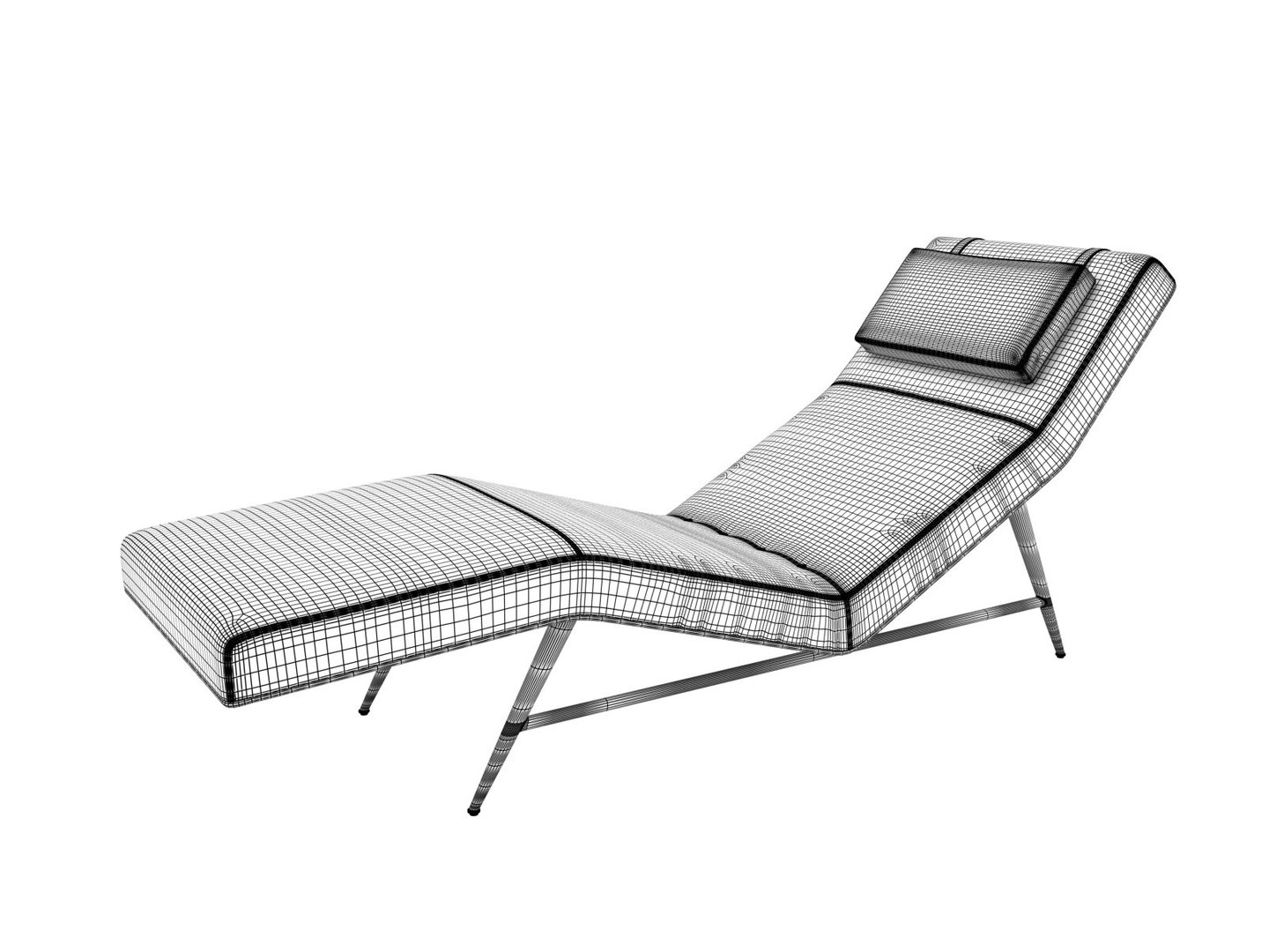 Fred armless chaise model - TurboSquid 1308397