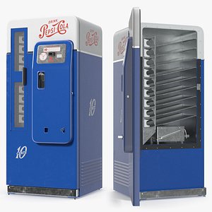 Vintage Pepsi-Cola Dispenser with 10 Cent Price 3D