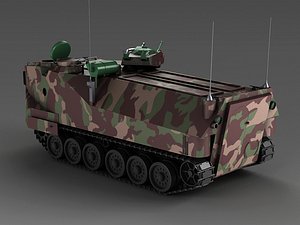 american aav-7 amphibious vehicle 3D model