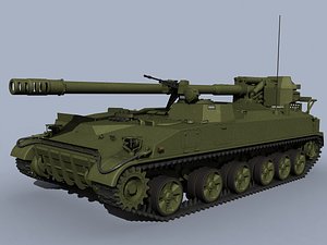 3d model 2s5 giatsint-s artillery
