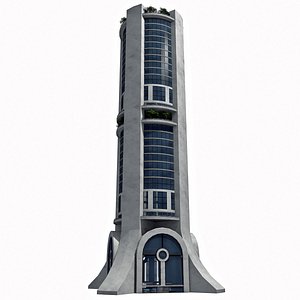 - sci-fi tower interior exterior model