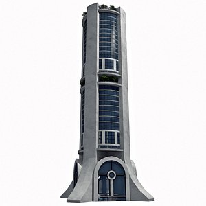 Sci-Fi Building Tower - Interior and Exterior