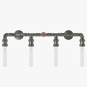 loft water pipes sconce 3d max
