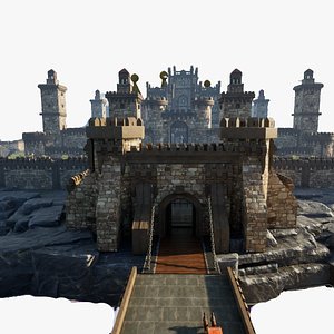 3D Medieval Castle City model