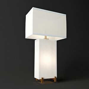 alabaster block table lamp 3d model