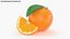 Ganze Orange mit Scheibe