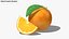Ganze Orange mit Scheibe