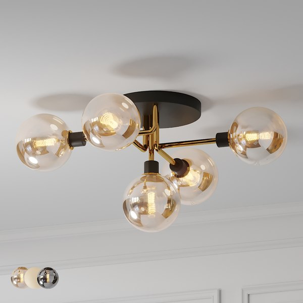 3D model century style ceiling lamp - TurboSquid 1553919