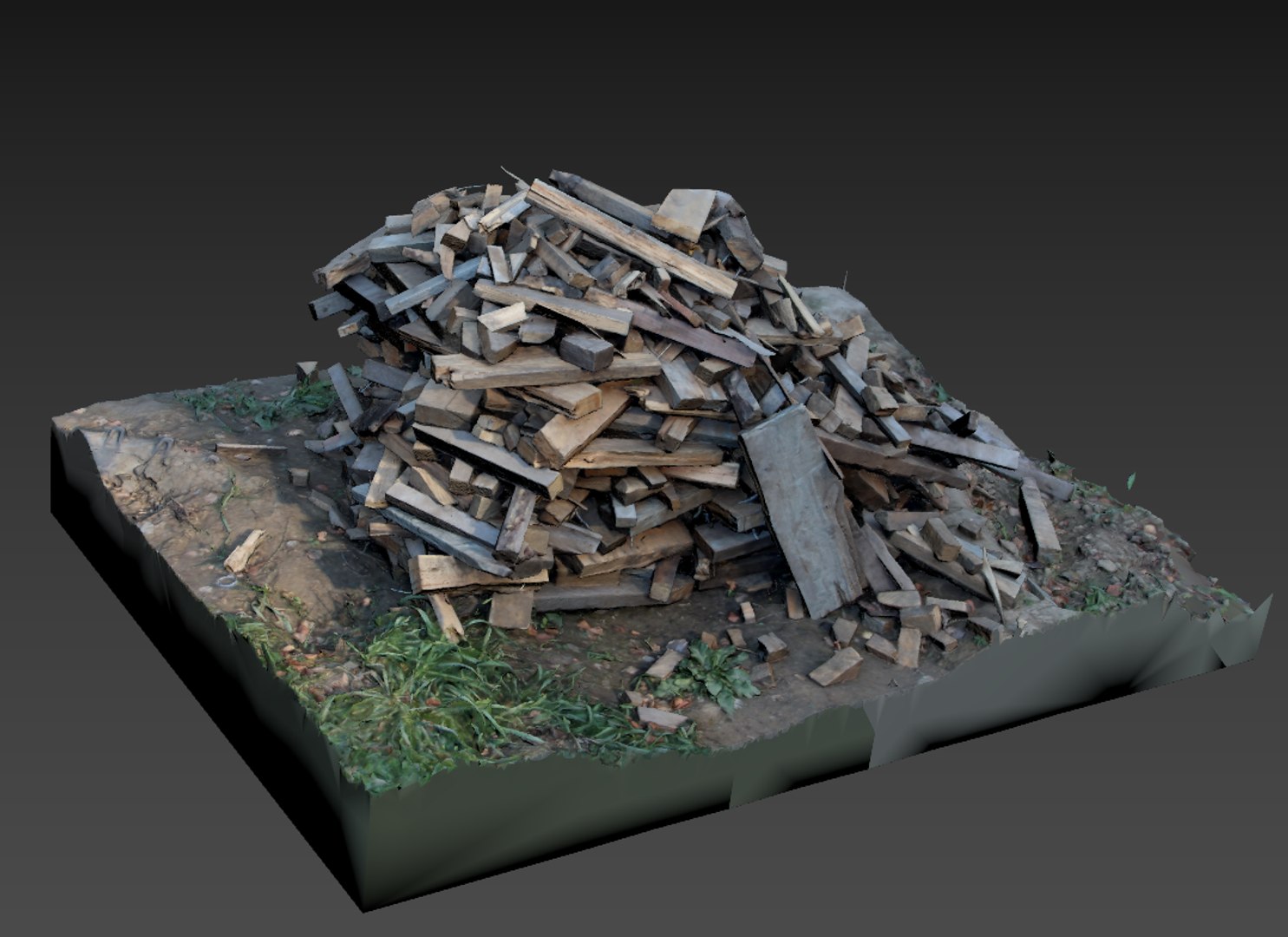 Ultra Realistic Pile Wood Model - TurboSquid 1337420