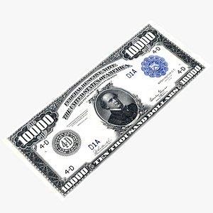 $10000 dollar bill 3D
