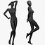Maniquíes simples y deportivos con aparejo negro