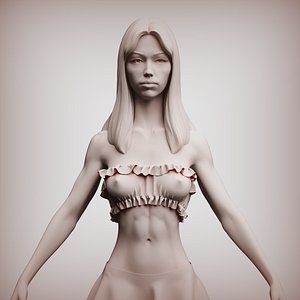 3D Girl sculpture