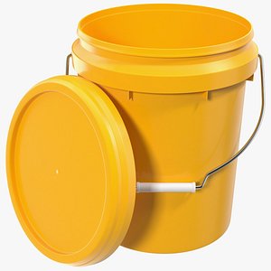 3D plastic bucket 10l lid