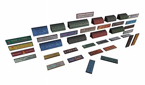 Shop Signs Pack 3D model