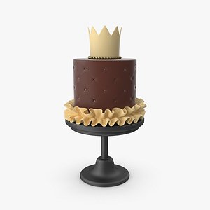 3D Princess Baby Chocolate Cake model