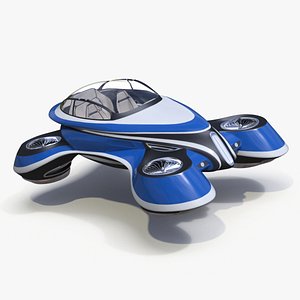 Hover Car Concept by Lazzarini Blue 3D