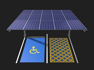 Solar carport for disabled 25U04 3D model