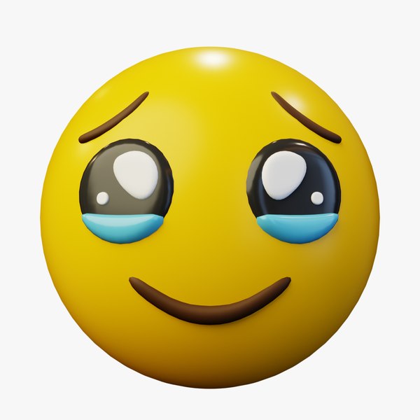 modelo 3d Conteniendo las lágrimas Cara Emoticon Emoji o ...