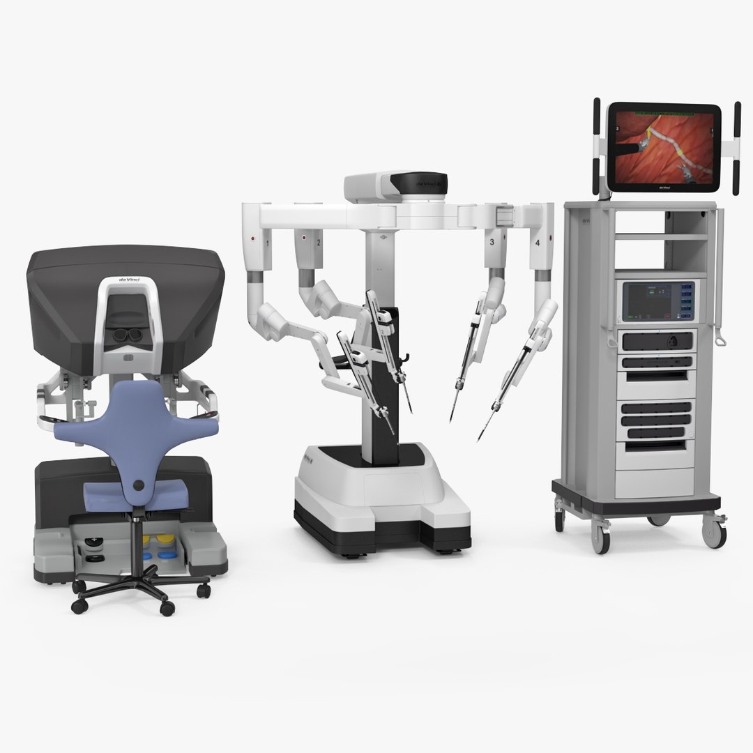 Da Vinci Surgical System Rigged 3D model preview