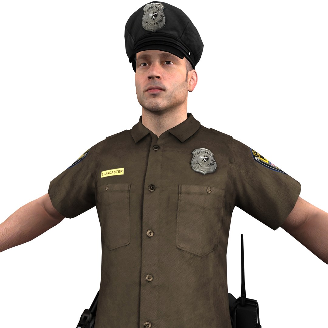 3d model police officer