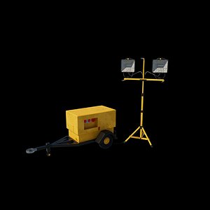 Light Stand with Generator 3D model