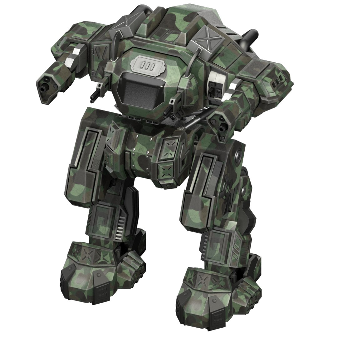 Rigged Battle Mech 3d Model