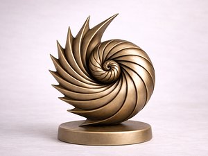 Abstract nautilus inspired sculpture - 3D Print model 3D model