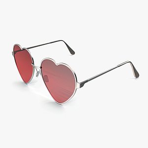 Heart Shaped Sunglasses 3D