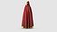 medieval hooded cloak 3D model