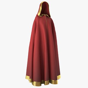 medieval hooded cloak 3D model