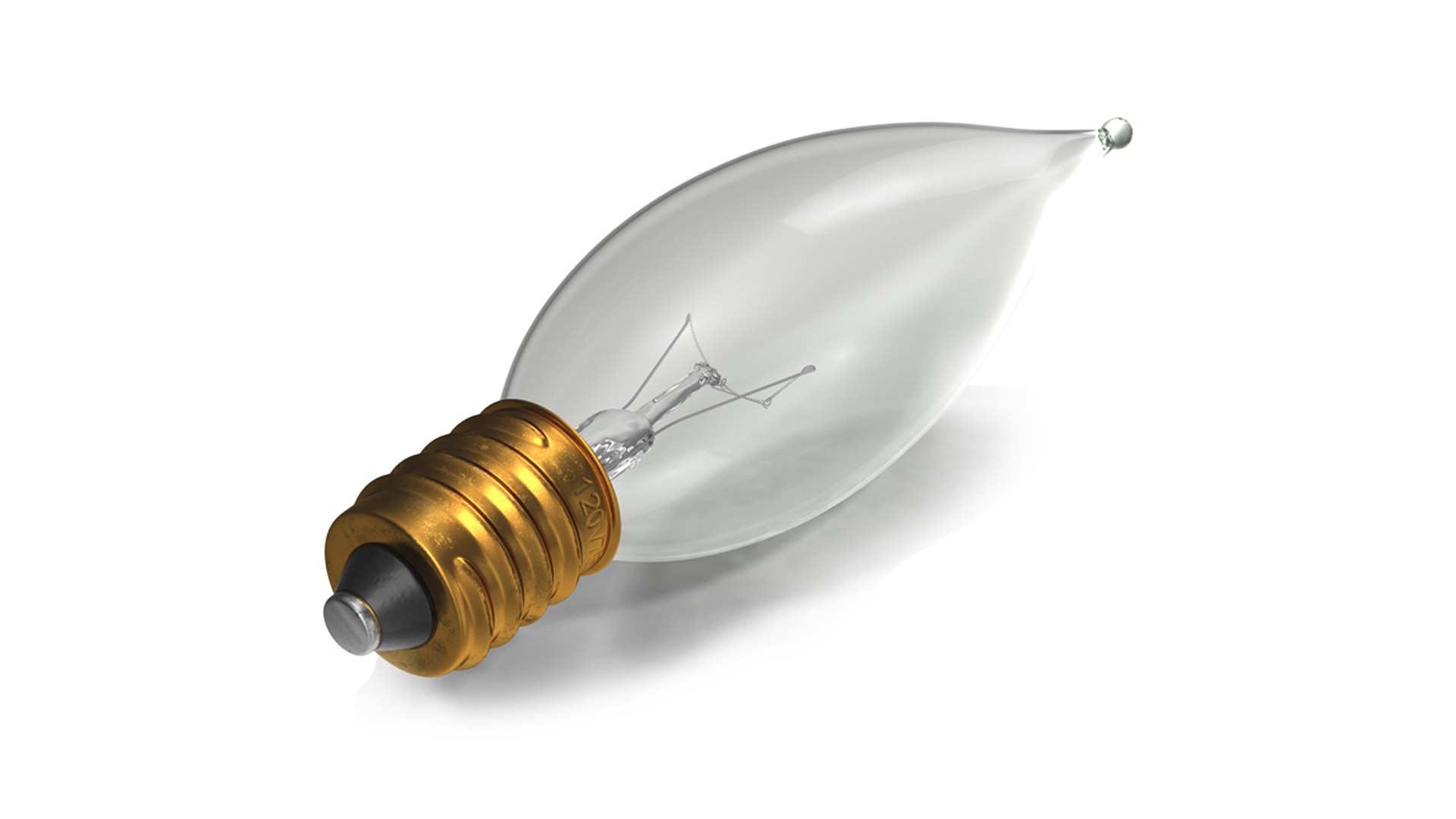 Flame Light Bulb 3D model preview