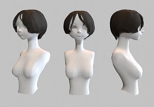 Wide Pigtails Hairstyle - 3D Model by nickianimations