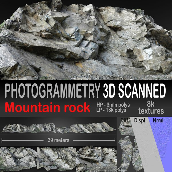 rock scanned 3D model