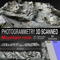 Mountain rock scanned 3D model