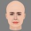 Голова Сары Полсон — без волос — низкополигональная модель головы для игры
