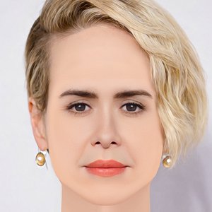 Sarah Paulson Head - No Hair - Low poly head for game 3D model