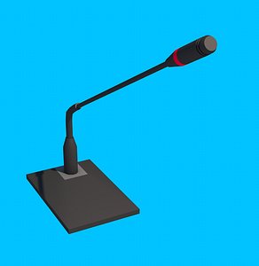 3D model microphone tabletop