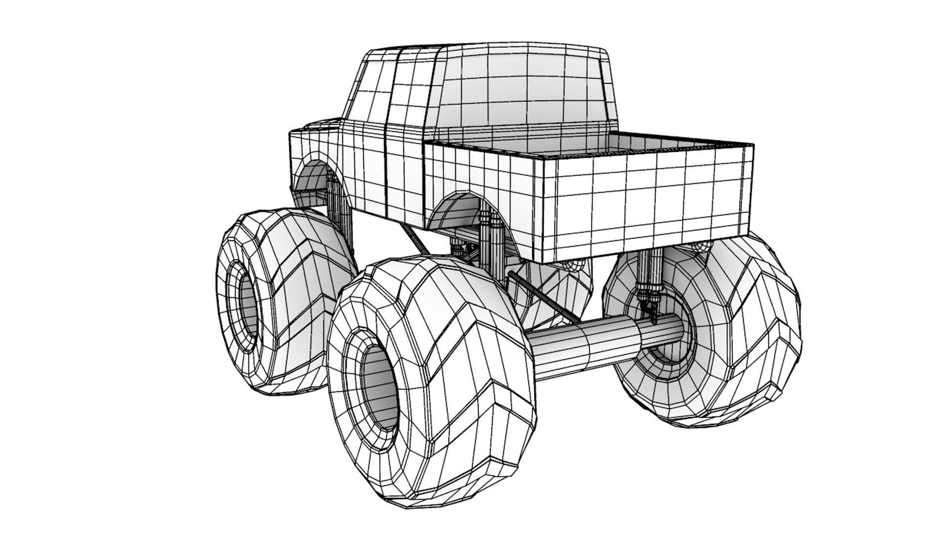 The Real Monster Truck Hand Drawing Graphic by inferno.studio3